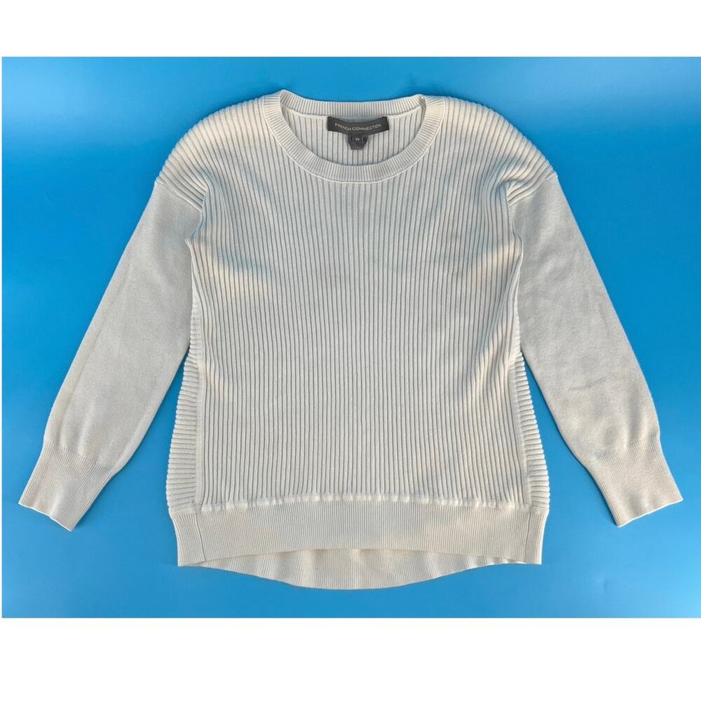 French Connection Ribbed Ivory Sweater Women’s XS